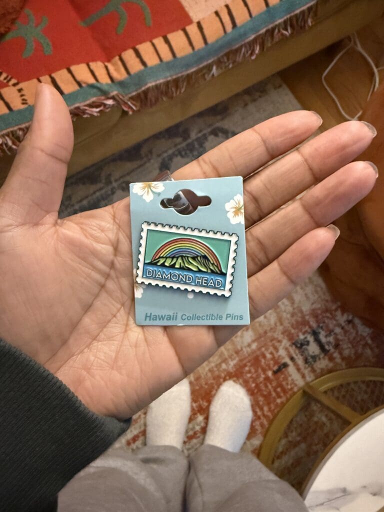 Diamond Head enamel pin I found in the airport in Honolulu.